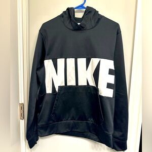 Men’s black-and-white Nike therm fit hoodie size small